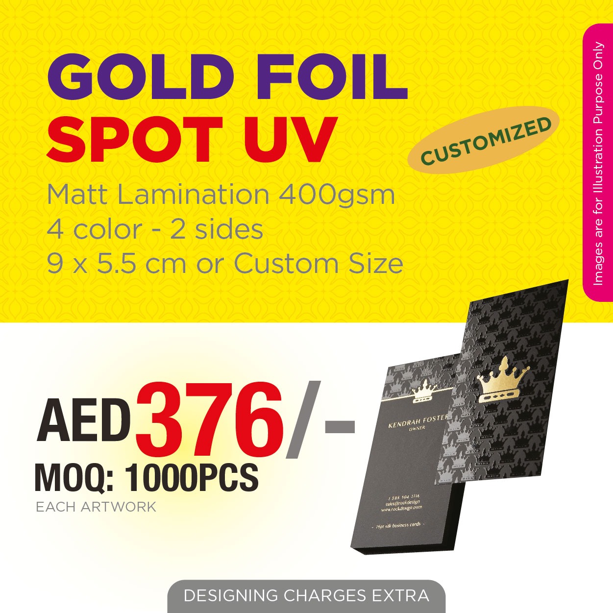 Gold Foil Spot UV Business Cards – Premium Luxury Card Printing
